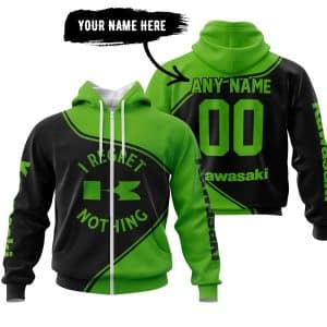 Custom name i-regret-nothing-full-logo-motocross I Regret Kawasaki Nothing Brands for motocross girls and dirt bike riders - Brands view 1