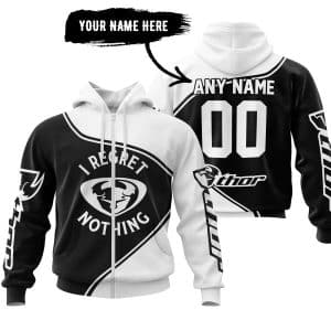 Custom name i-regret-nothing-full-logo-motocross I Regret Thor Racing Nothing Brands for motocross girls and dirt bike riders - Brands view 1