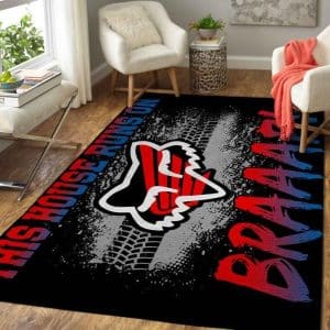 Custom name BraapGirls Honda Braaap Rug Brands for motocross girls and dirt bike riders - Brands view 2