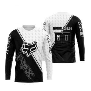 Custom name BraapGirls FX RACING WHITE BLACK | CUSTOM NAME Brands for motocross girls and dirt bike riders - Brands view 1