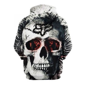 Custom name BraapGirls MEN WOMEN FOX 3D HORROR HOODIE Brands for motocross girls and dirt bike riders - Brands view 1