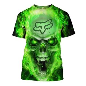 Custom name BraapGirls MEN WOMEN FOX 3D HORROR HOODIE Brands for motocross girls and dirt bike riders - Brands view 2