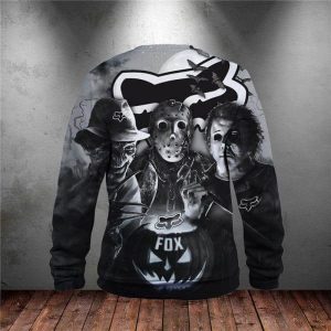 Custom name BraapGirls MEN WOMEN FOX 3D HORROR HOODIE, FOX HOODIE Brands for motocross girls and dirt bike riders - Brands view 4