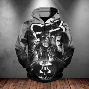 Custom name BraapGirls MEN WOMEN FOX 3D HORROR HOODIE, FOX HOODIE Brands for motocross girls and dirt bike riders - Brands view 2