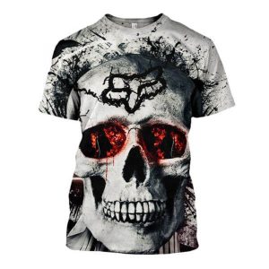 Custom name BraapGirls MEN WOMEN FOX 3D HORROR HOODIE Brands for motocross girls and dirt bike riders - Brands view 2