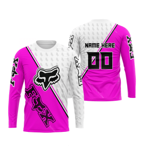 Custom name BraapGirls FX RACING WHITE PINK | CUSTOM NAME Brands for motocross girls and dirt bike riders - Brands view 1