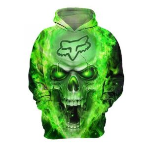 Custom name BraapGirls MEN WOMEN FOX 3D HORROR HOODIE Brands for motocross girls and dirt bike riders