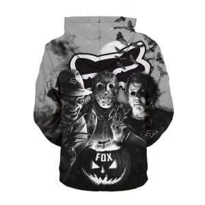 Custom name BraapGirls MEN WOMEN FOX 3D HORROR HOODIE, FOX HOODIE Brands for motocross girls and dirt bike riders - Brands view 1