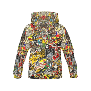 Custom name BraapGirls MX STICKERBOMB HOODIE VOL 2 Brands for motocross girls and dirt bike riders - Brands view 2