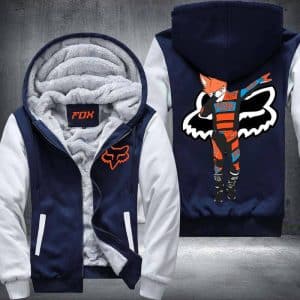 Custom name BraapGirls Dabbing Fox 2D Fleece Hoodie Brands for motocross girls and dirt bike riders - Brands view 3