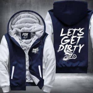 Custom name BraapGirls Let’s Get Dirty Fleece Zip Hoodies Brands for motocross girls and dirt bike riders - Brands view 1
