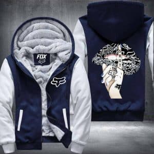 Custom name BraapGirls Shut the F up Fox Fleece Zip Hoodies Brands for motocross girls and dirt bike riders - Brands view 1