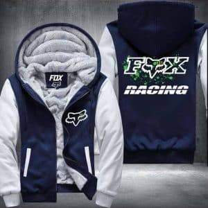 Custom name BraapGirls Fox Racing Fleece Zip Hoodies Brands for motocross girls and dirt bike riders - Brands view 1