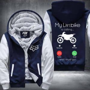 Custom name BraapGirls My DB is Calling Fleece Zip Hoodies Brands for motocross girls and dirt bike riders - Brands view 2