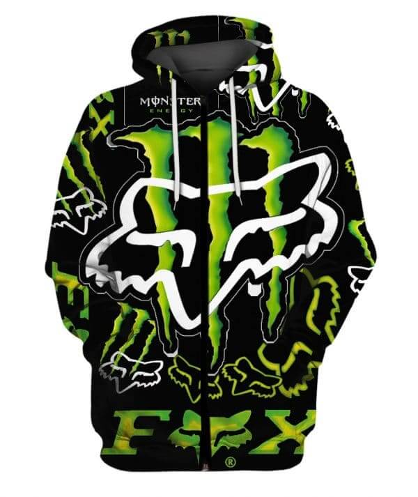 MEN WOMEN FOX 3D HOODIE, FOX HOODIE view 3