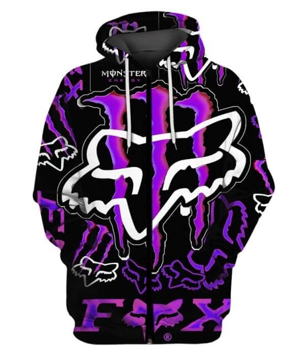 MEN WOMEN FOX 3D HORROR HOODIE view 3