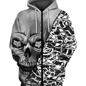 Custom name BraapGirls Full Skull Black Brands for motocross girls and dirt bike riders - Brands view 1