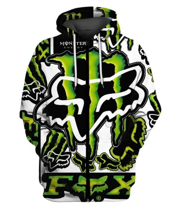 MEN WOMEN FOX 3D HOODIE, FOX HOODIE view 3