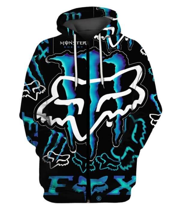MEN WOMEN FOX 3D HOODIE, FOX HOODIE view 3