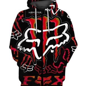 Custom name BraapGirls MEN WOMEN FOX 3D HOODIE, FOX HOODIE Brands for motocross girls and dirt bike riders - Brands view 1