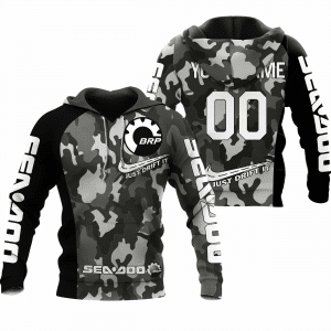 CUSTOM NAME RACING | BLACK CAMO | SEA DOO