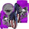 Custom name BraapGirls [PREMIUM] RIDE TO LIVE, LIVE TO RIDE FLEECE HOODIE PURPLE Brands for motocross girls and dirt bike riders