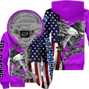Custom name BraapGirls [PREMIUM] RIDE TO LIVE, LIVE TO RIDE FLEECE HOODIE PURPLE Brands for motocross girls and dirt bike riders