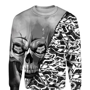 Custom name BraapGirls Full Skull Black Brands for motocross girls and dirt bike riders - Brands view 3