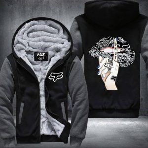 Custom name BraapGirls Shut the F up Fox Fleece Zip Hoodies Brands for motocross girls and dirt bike riders - Brands view 2