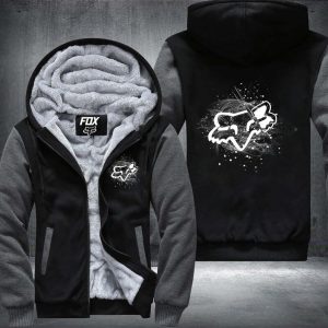 Custom name BraapGirls Fox White Fleece Zip Hoodies Brands for motocross girls and dirt bike riders - Brands view 1
