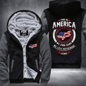 Custom name BraapGirls US Motocross Fleece Zip Hoodies Brands for motocross girls and dirt bike riders - Brands view 2