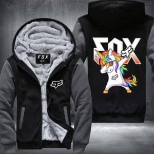 Custom name BraapGirls BADASS FOX FLEECE ZIP HOODIE Brands for motocross girls and dirt bike riders - Brands view 3