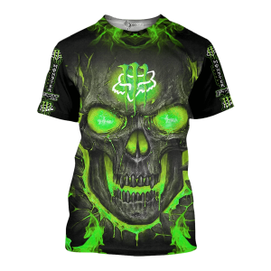 Custom name BraapGirls LAVA SKULL FX 3D ALL OVER PRINTED SHIRTS FOR MEN AND WOMEN Brands for motocross girls and dirt bike riders - Brands view 2