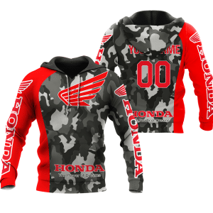 CUSTOM NAME RACING | RED CAMO | HONDA