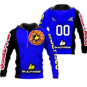 CUSTOM NAME RACING | BLACK-BLUE | BULTACO