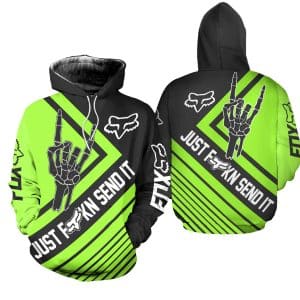 Custom name BraapGirls [PREMIUM] JUST FNKN SEND IT GREEN Brands for motocross girls and dirt bike riders