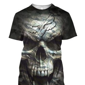 Custom name BraapGirls MEN WOMEN FOX 3D HORROR HOODIE Brands for motocross girls and dirt bike riders - Brands view 3