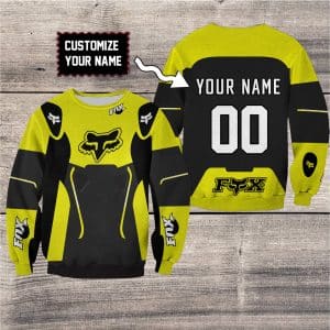Custom name BraapGirls CUSTOM NAME RACING | FX V1 | YELLOW BLACK | KID & ADULT Brands for motocross girls and dirt bike riders - Brands view 1