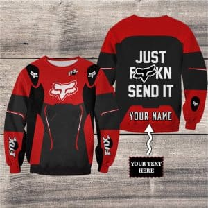 Custom name BraapGirls MOTOCROSS PERSONALIZED FX RACING V1 | COLOR RED-BLACK Brands for motocross girls and dirt bike riders - Brands view 2
