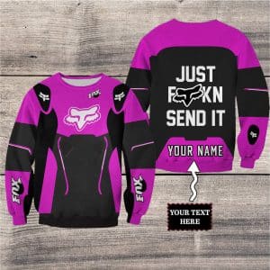 Custom name BraapGirls MOTOCROSS PERSONALIZED FX RACING V1 | COLOR PINK-BLACK Brands for motocross girls and dirt bike riders - Brands view 2