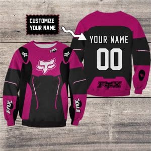 Custom name BraapGirls CUSTOM NAME RACING | FX V1 | PINK BLACK | KID & ADULT Brands for motocross girls and dirt bike riders - Brands view 1