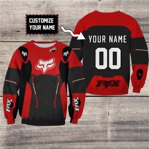 Custom name BraapGirls CUSTOM NAME RACING | FX V1 | RED BLACK | KID & ADULT Brands for motocross girls and dirt bike riders - Brands view 1