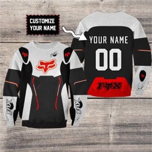 Custom name BraapGirls CUSTOM NAME RACING | FX V1 | WHITE BLACK | KID & ADULT Brands for motocross girls and dirt bike riders - Brands view 1