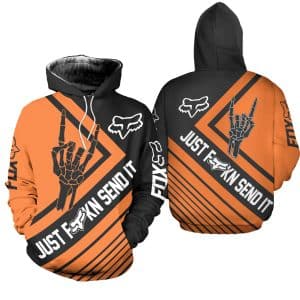 Custom name BraapGirls [PREMIUM] JUST FNKN SEND IT ORANGE Brands for motocross girls and dirt bike riders