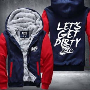 Custom name BraapGirls Let’s Get Dirty Fleece Zip Hoodies Brands for motocross girls and dirt bike riders - Brands view 2