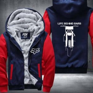 Custom name BraapGirls Life Behind Bars Fleece Zip Hoodies Brands for motocross girls and dirt bike riders - Brands view 1