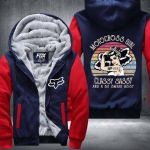 Custom name BraapGirls Motocross Girl Fleece Zip Hoodies Brands for motocross girls and dirt bike riders - Brands view 2
