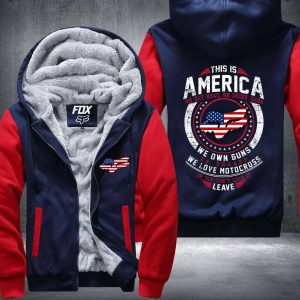 Custom name BraapGirls US Motocross Fleece Zip Hoodies Brands for motocross girls and dirt bike riders - Brands view 3