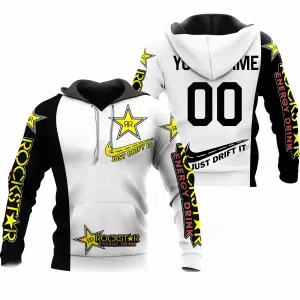 CUSTOM NAME RACING | BLACK-WHITE | ROCKSTARS