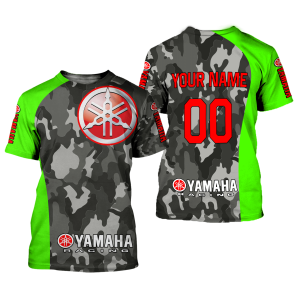 Custom name BraapGirls CUSTOM NAME RACING | GREEN CAMO | YAMAHA V2 Brands for motocross girls and dirt bike riders - Brands view 1